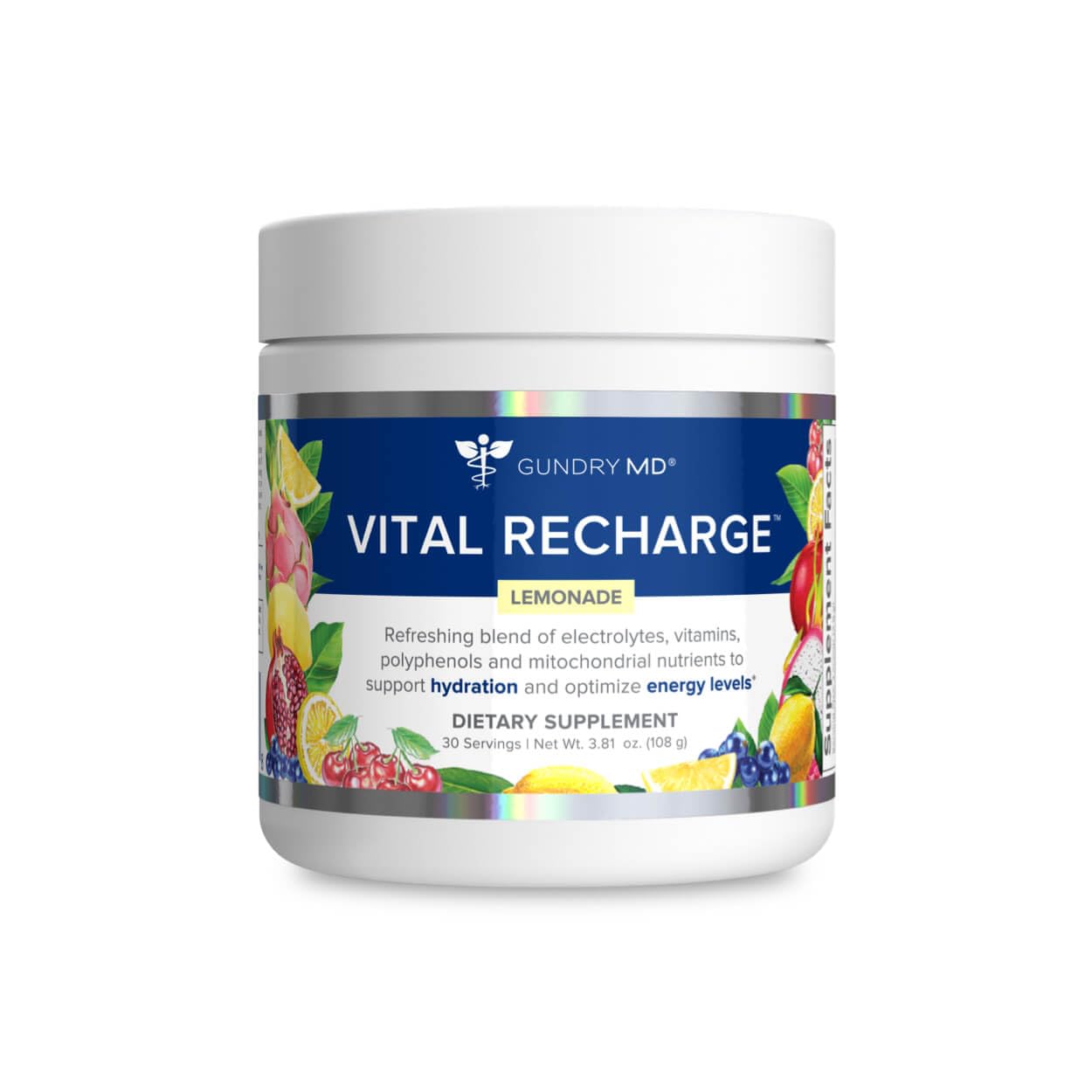 Gundry MD Vital Recharge – Energipulver med Elektrolytter & ATP-støtte | 30 Porsjoner