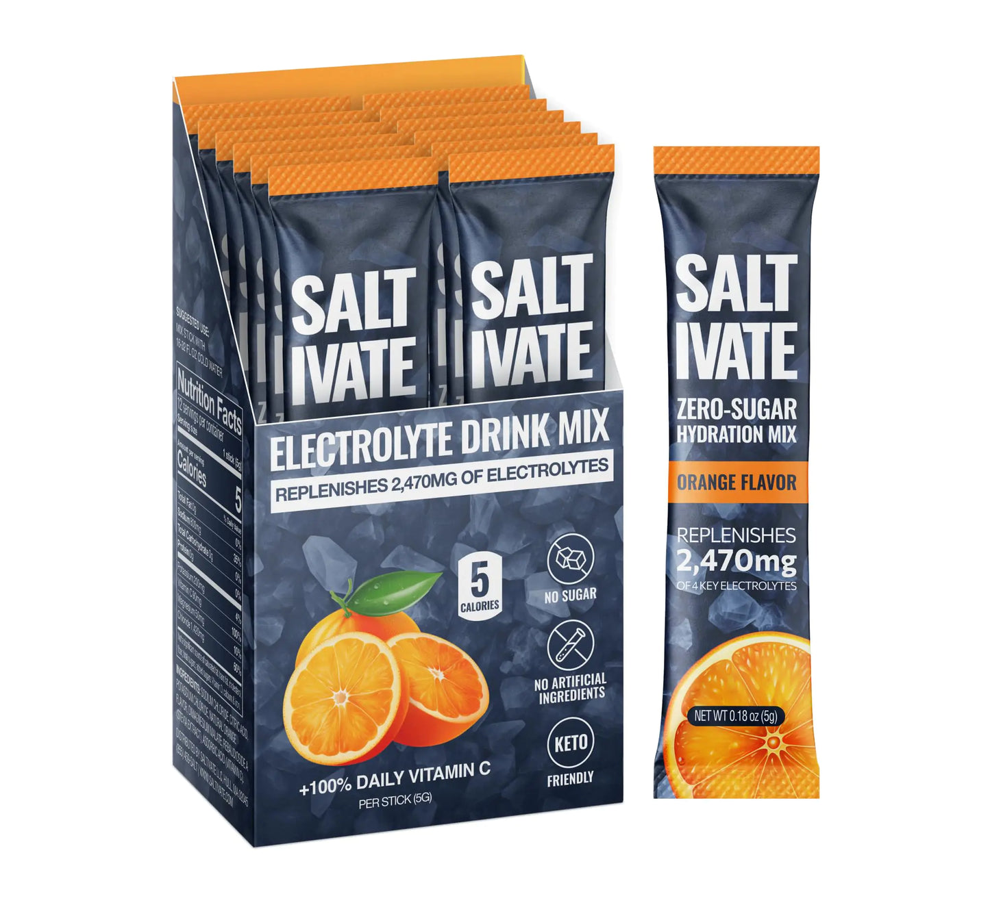Saltivate Elektrolytt Packs – Sukkerfri, høydose gjenhydrering fra USA